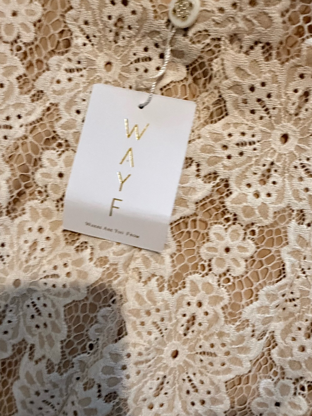 Wayf Cream Lace Midi Skirt - Picture 6 of 8